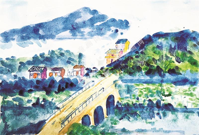 蓝天碧岭悠悠静