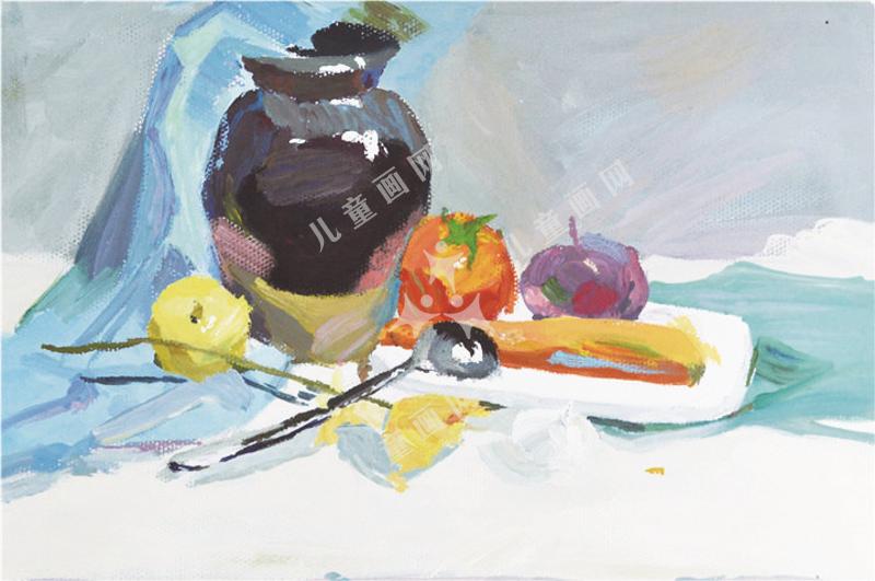 水粉静物临摹