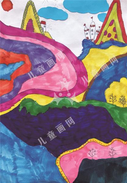 彩色梯田
