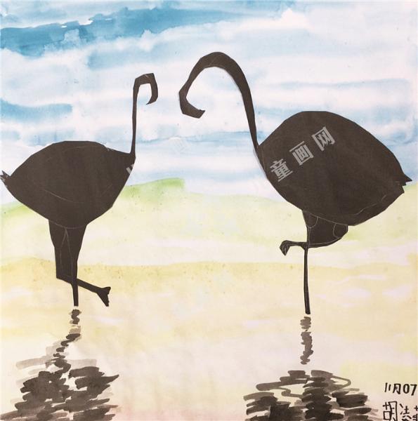 火烈鸟写意